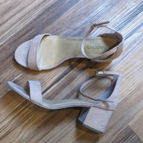 Steve Madden Women's Pink Suede Ankle Strap Heeled Sandals Size 8‎ - Picture 1 of 5